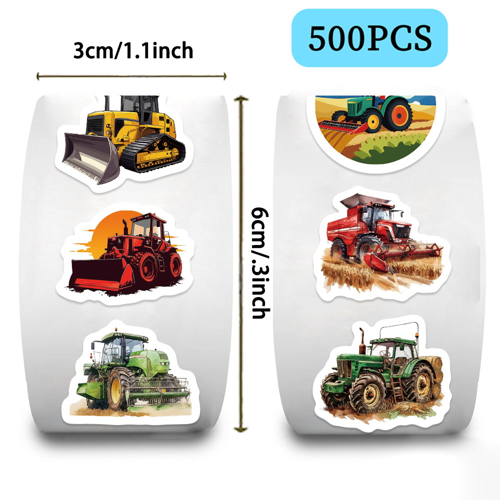 500Pcs Stiker Traktor Pertania - Agriculture Farming For Kids ulasan dan harga