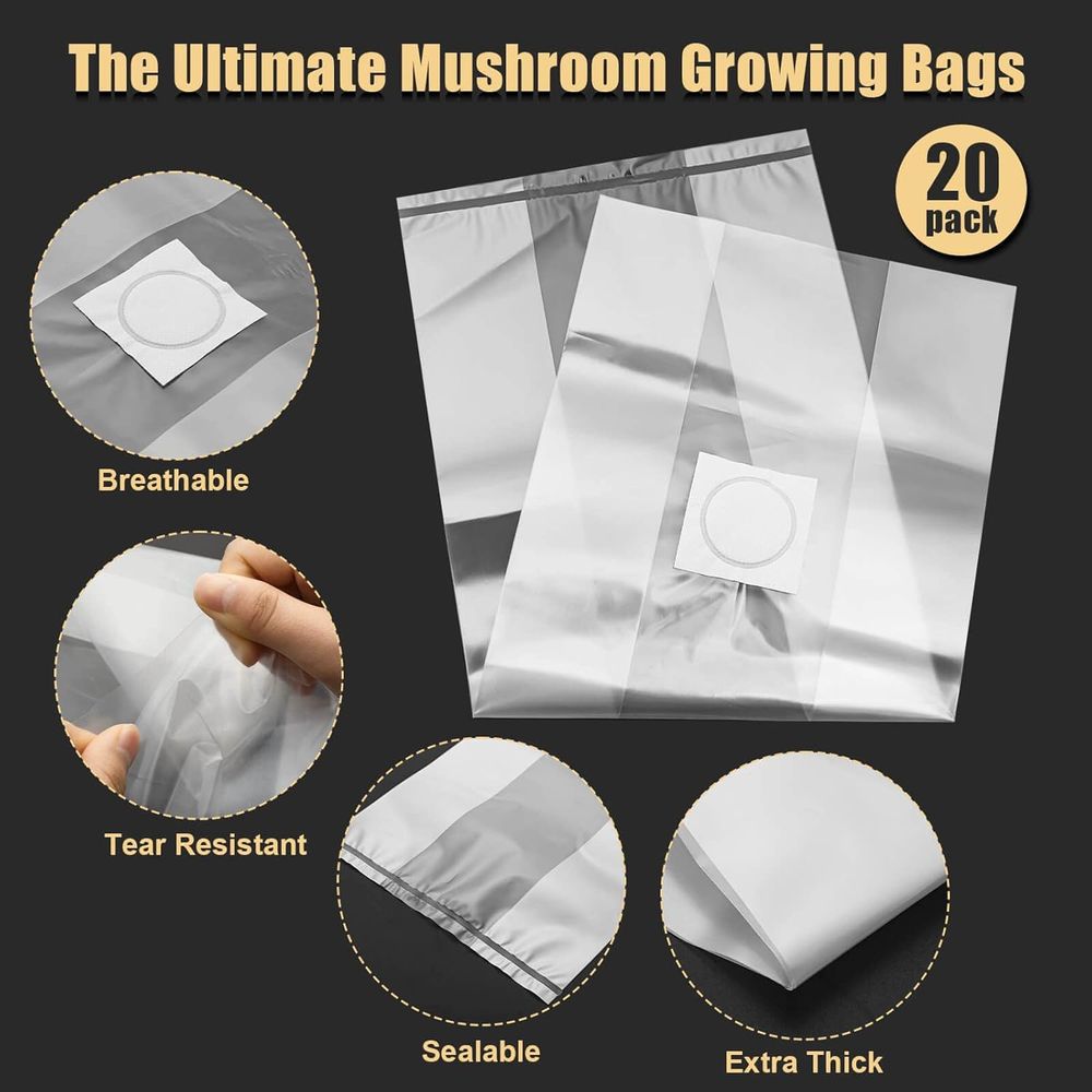 Kantong Bibit Jamur, 20Pcs Kan - Mushroom Spawn Bag ulasan dan harga