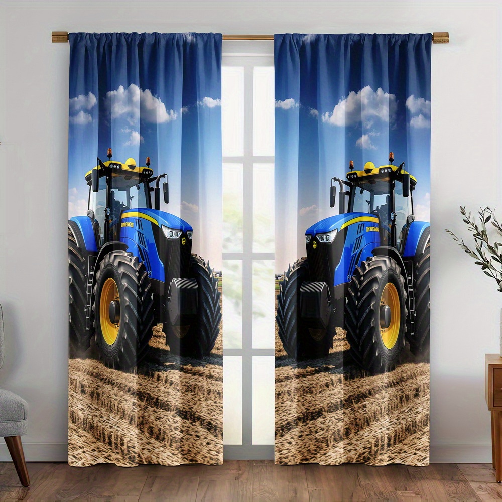 Tirai Traktor Biru, Tirai Berm - Agriculture Farming For Kids ulasan dan harga