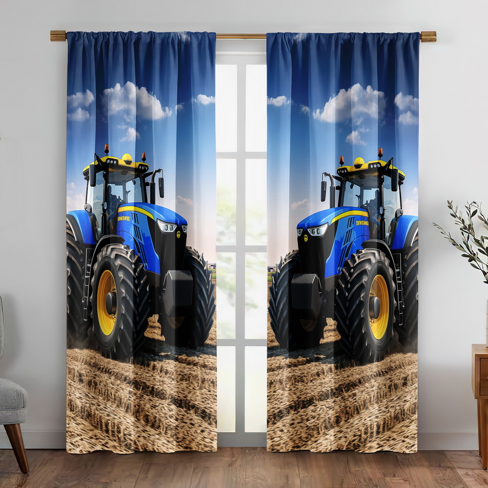 Tirai Traktor Biru, Tirai Berm - Agriculture Farming For Kids ulasan dan harga