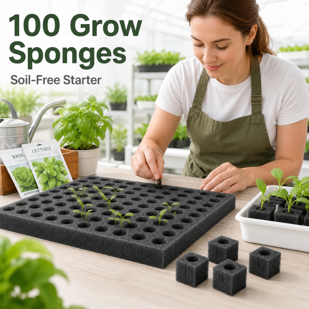 Spons Tanaman Hidroponik 100Pc - Nursery Plug Tray ulasan dan harga