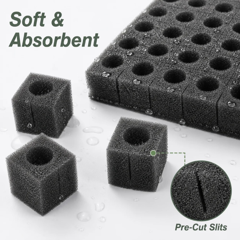 Spons Tanaman Hidroponik 100Pc - Nursery Plug Tray ulasan dan harga
