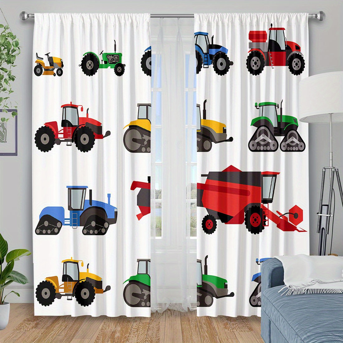 Tirai Traktor Kartun Berwarna- - Agriculture Farming For Kids ulasan dan harga