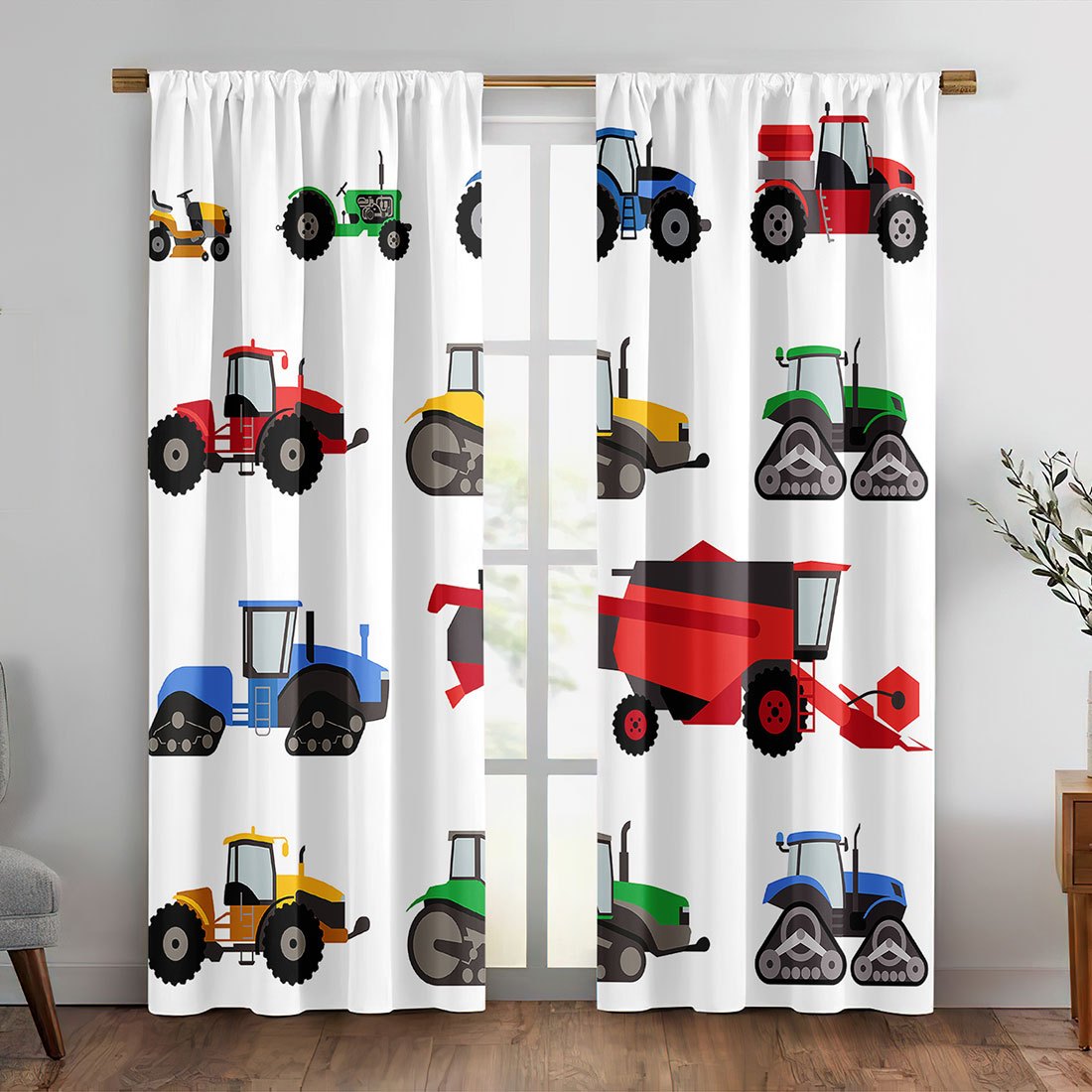 Tirai Traktor Kartun Berwarna- - Agriculture Farming For Kids ulasan dan harga