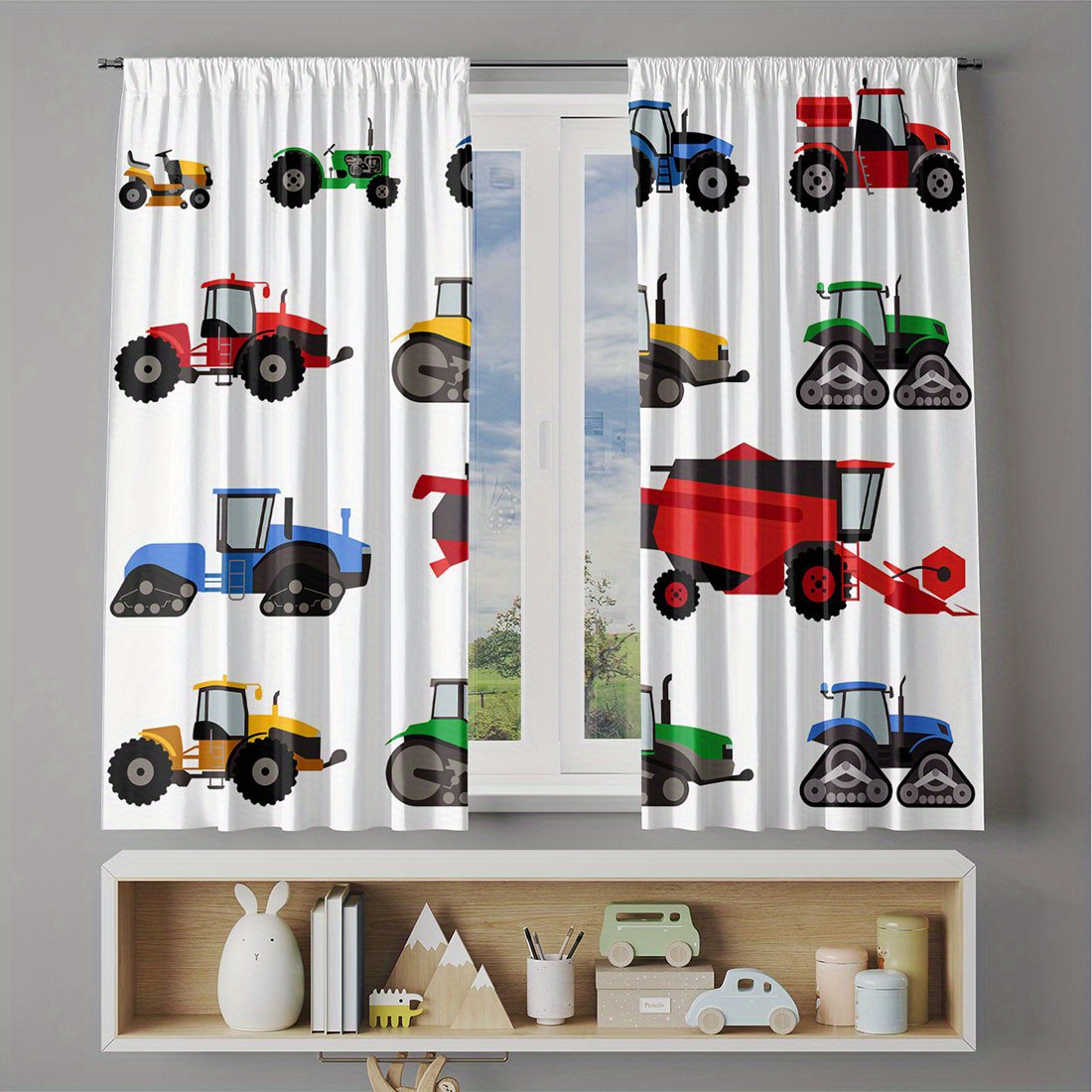 Tirai Traktor Kartun Berwarna- - Agriculture Farming For Kids ulasan dan harga