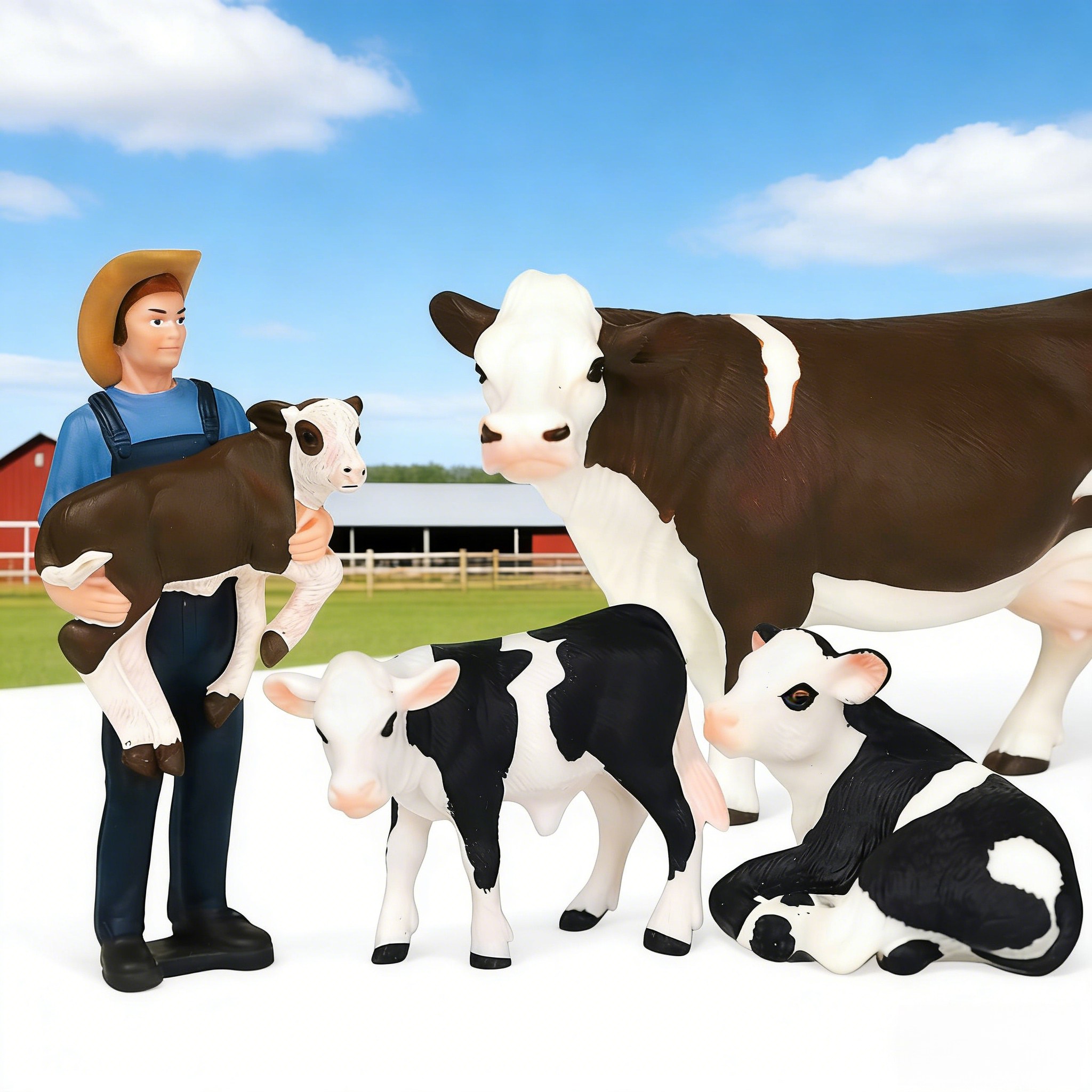 Set Model Peternak dan Sapi, 4 - Agriculture Farming For Kids ulasan dan harga