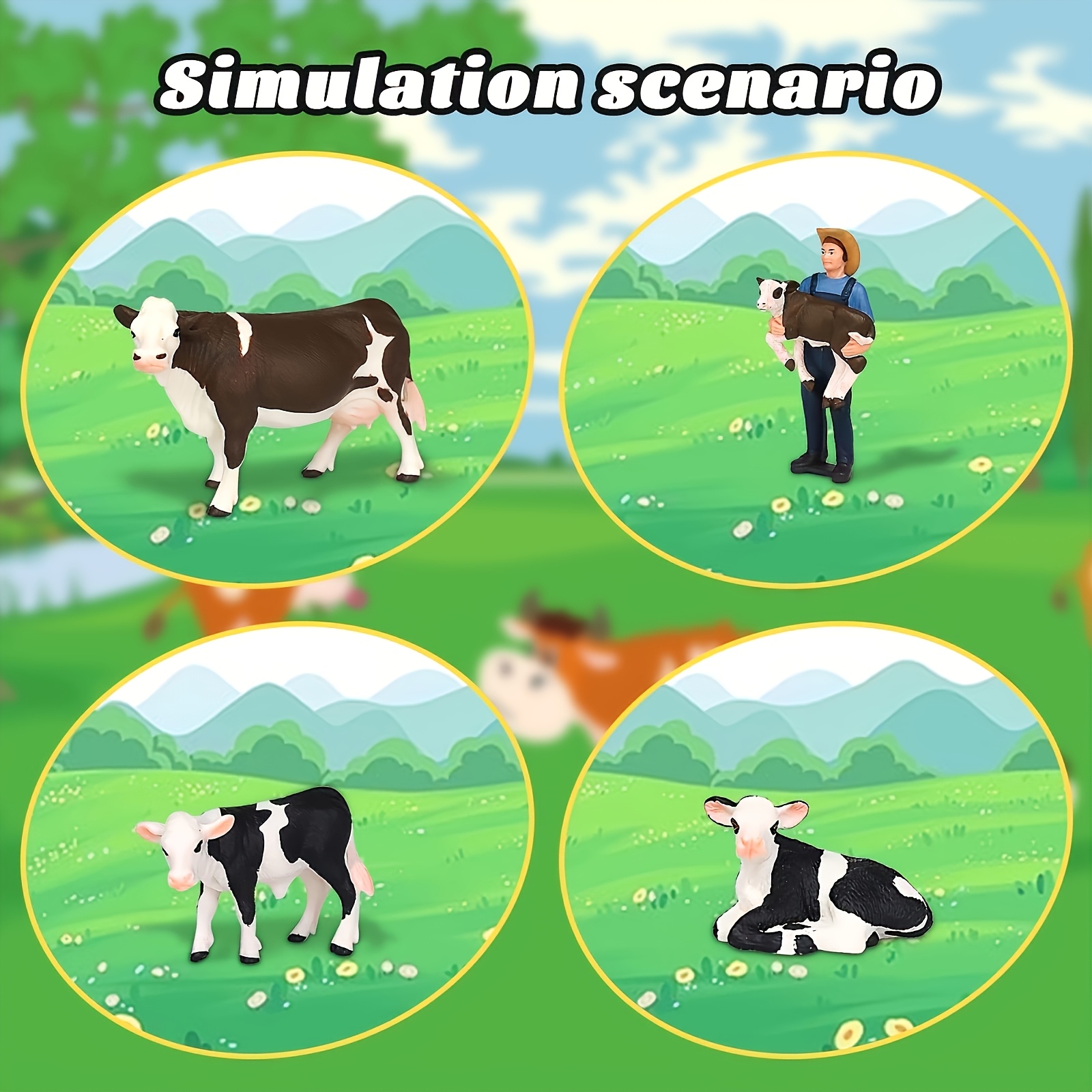 Set Model Peternak dan Sapi, 4 - Agriculture Farming For Kids ulasan dan harga